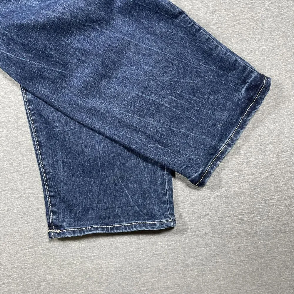 True Religion Jeans Mens 34 Blue Medium Wash Ricki Relaxed Straight Casual